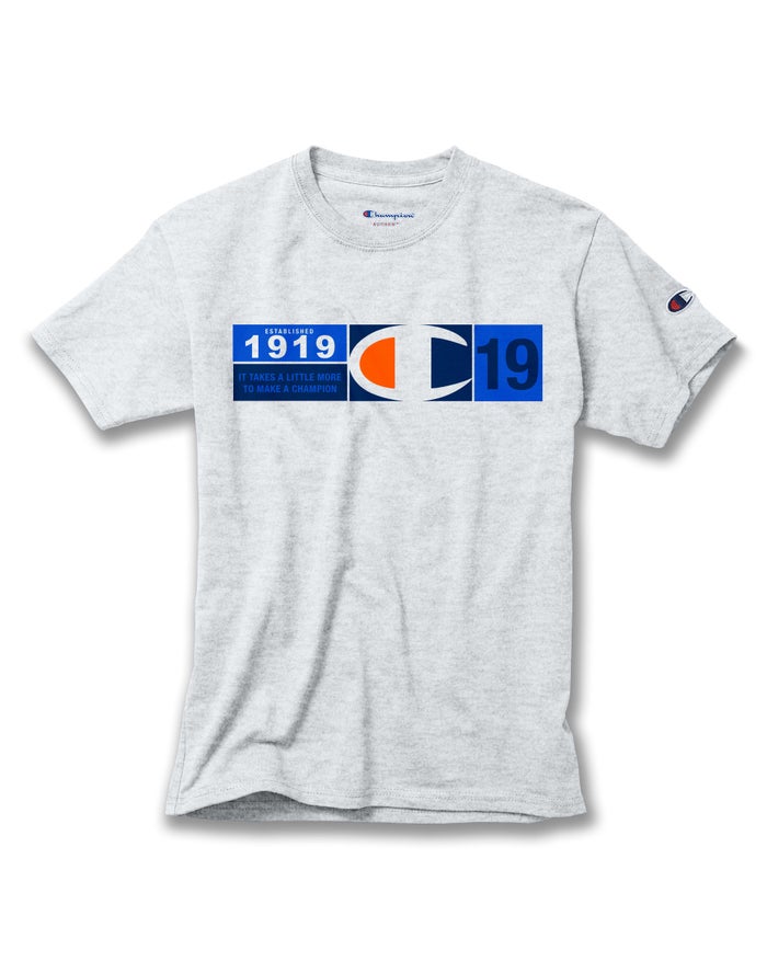 Champion Cotton Knockout C Logo Grey T-Shirt Boys - South Africa XDPYEF942